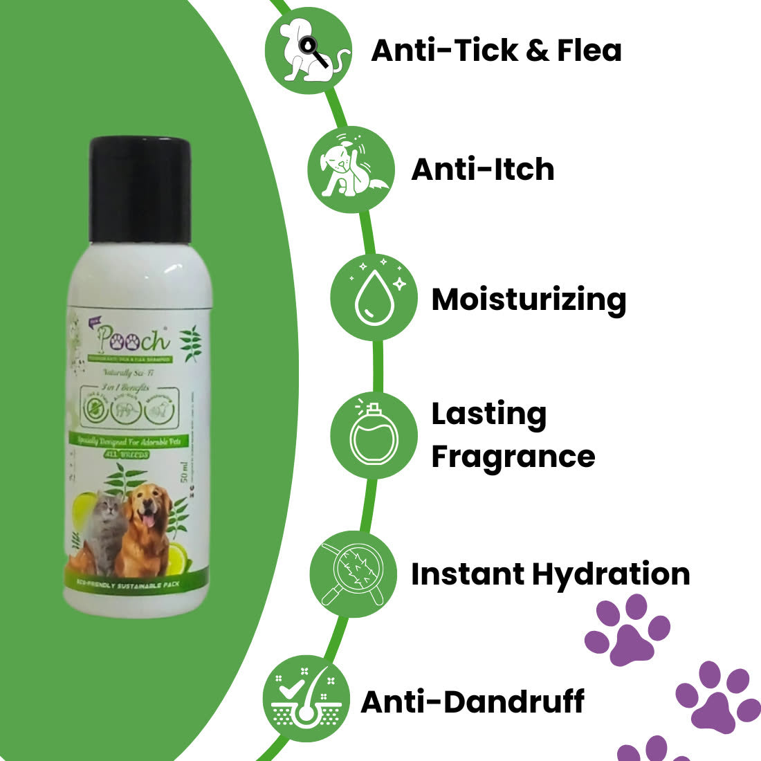 Pooch Anti Tick Shampoo - 50ml