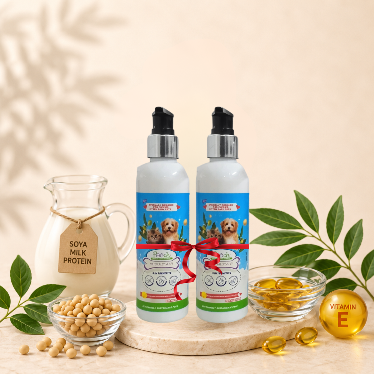 Pooch Caring Shampoo (Sulphate Free) Puppies - 200ml (Pack of 2)