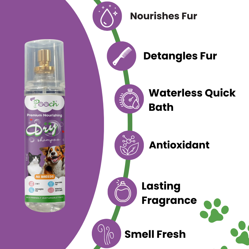 Pooch Combo - Dry Shampoo 130ml + Furshine Serum 100ml