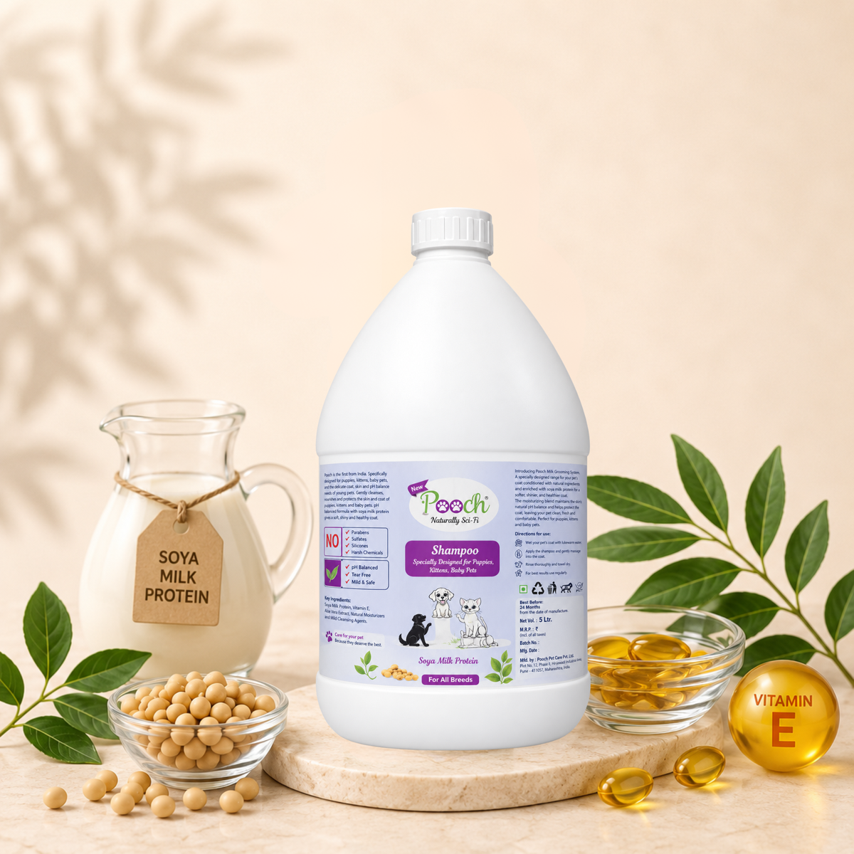 Pooch Caring Shampoo (Sulphate Free) Puppies - 5L